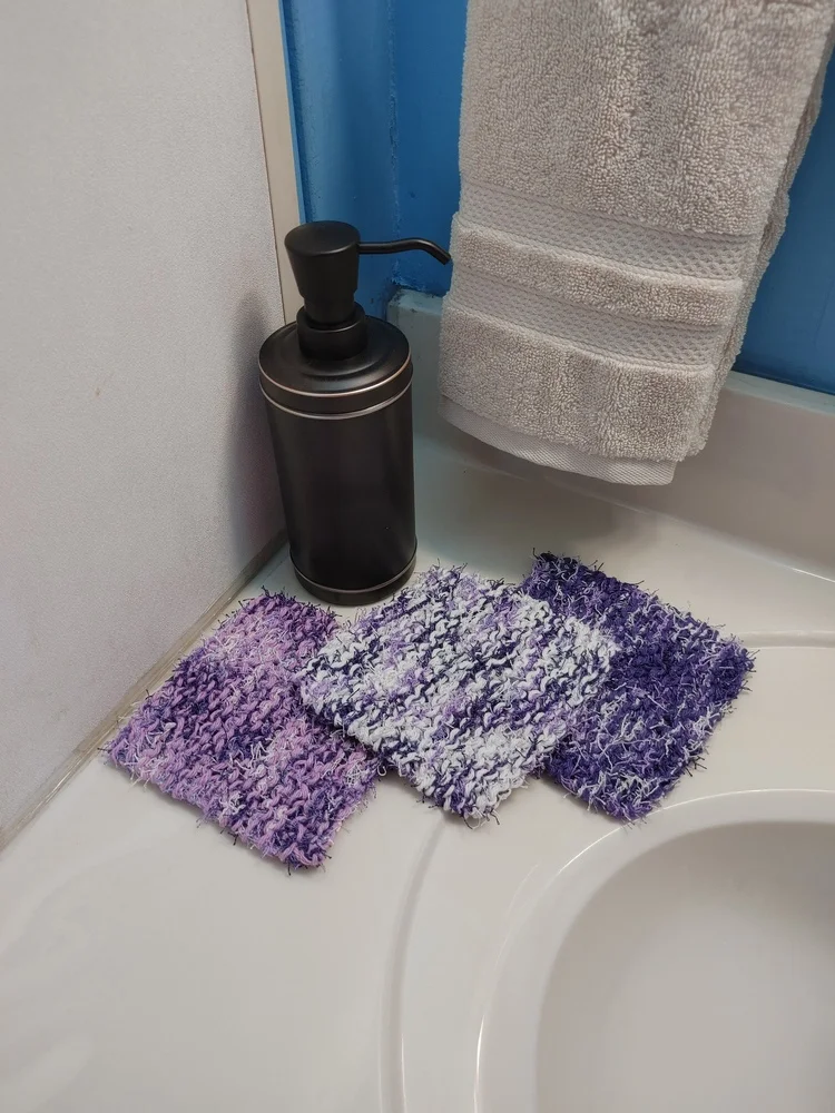 Scrubby Exfoliating Washcloths, Jelly, 3-Piece Set